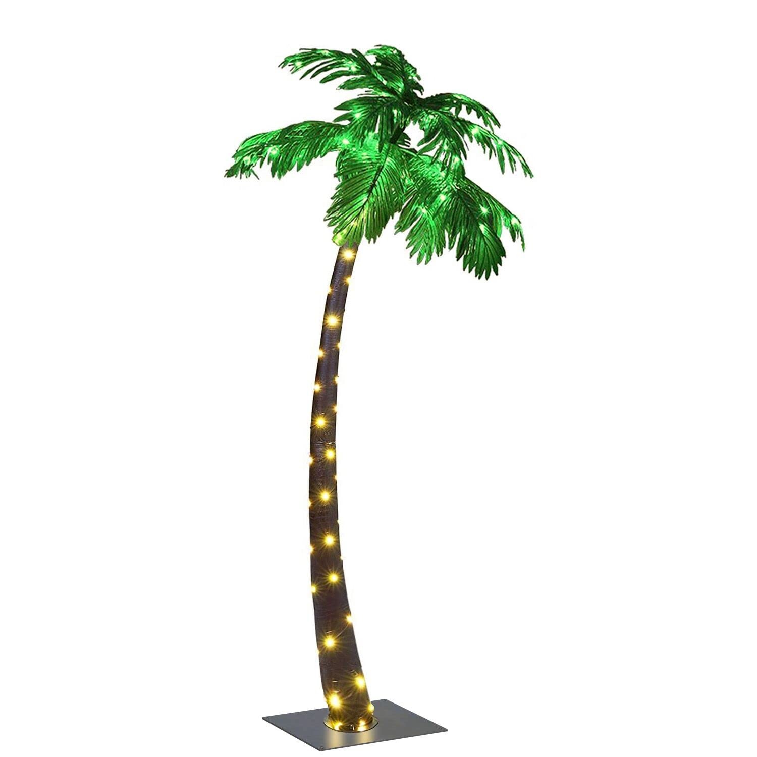 5ft Green LED Palm Tree Light with Realistic Fronds - ZLS5FT