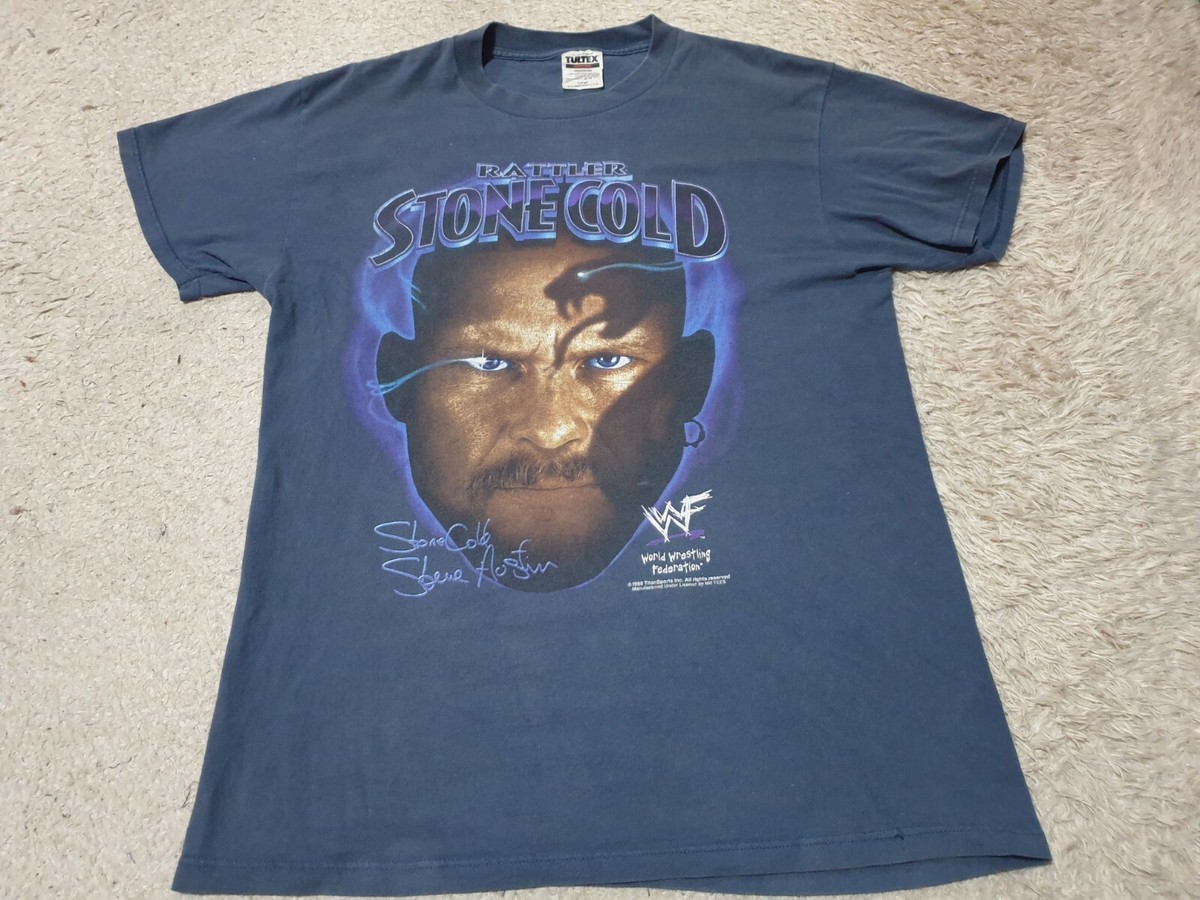 Vintage 1998 Stone Cold Steve Austin WWF Rattler t-shirt Rap tee 2