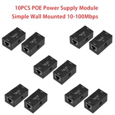 10 Passive RJ-45 POE Injector Splitter Over Ethernet Adapter For LAN Network