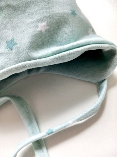 NEU * Babymütze mit Ohrenschutz * Mütze Neugeborene * Erstlingsmütze * Sterne - Bild 2 von 4