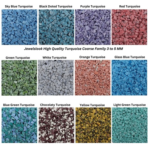 Crushed Turquoise Coarse Gemstone Powder 3-5 MM Woodwork Inlay Crushed Stone