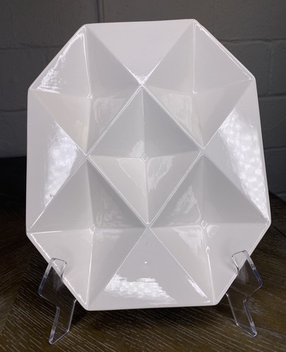 Vintage MCM Origami White Modern Serving Platter Plate Dish Japan