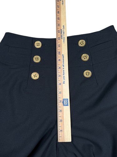 Lauren Ralph Lauren Gr. 6 100% Wolle schwarz weites Bein Matrosenhose Goldknöpfe - Bild 6 von 10