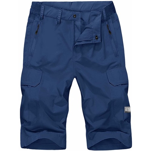 Mens 3/4 Capri Cargo Shorts Multi Pockets Lightweight Outdoor Hiking Nylon Pants - Picture 63 of 129