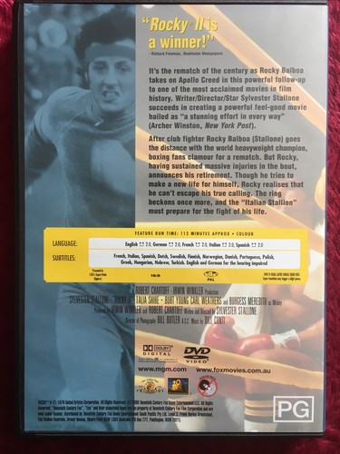 ROCKY II (1979) DVD BRAND NEW SYLVESTER STALLONE BOXING SPORT APOLLO CREED RARE! - Picture 2 of 3