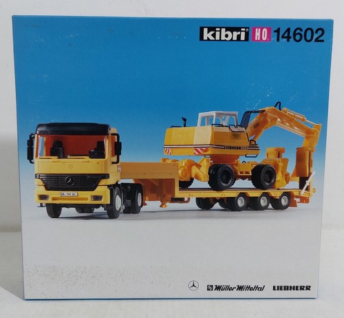 40770 Fermodellismo Kibri H0 n. 14602 - Camion trasporto scavatore | Zustand: Usato