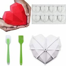 Halloween Treat Maker Diamond Heart Shape Silicone, Tray, Hammer, Brush, Scraper