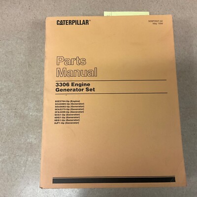 CAT Caterpillar 3306 GENSET PARTS MANUAL BOOK CATALOG LIST GENERATOR, 85Z3764-UP | eBay