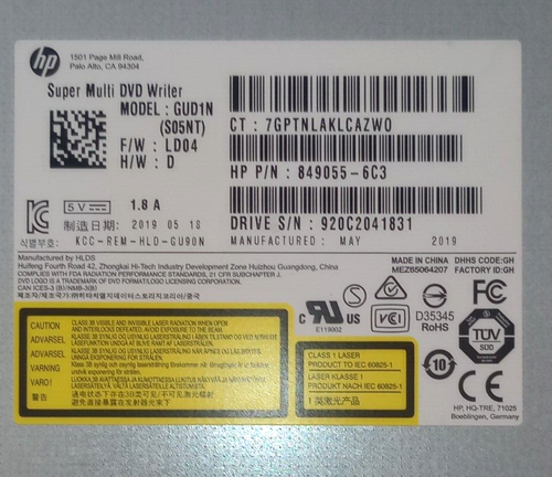 HP PavilionTP01-0014/1214 Series Super Multi DVD Writer Optical Disk Drive, ODD - Picture 10 of 10