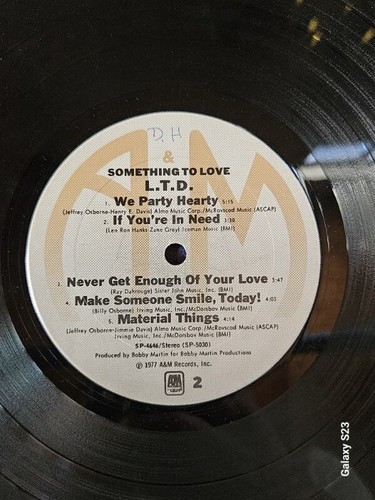 Vintage 1977 L.T.D. Something To Love A&M SP-4646 Vinyl Record LP - Picture 5 of 5