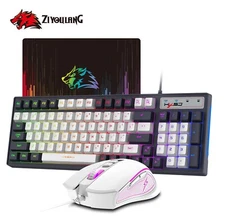Wired RGB Gaming Keyboard and Mouse Combo Rainbow LED Backlit 96 Key for PC Mac