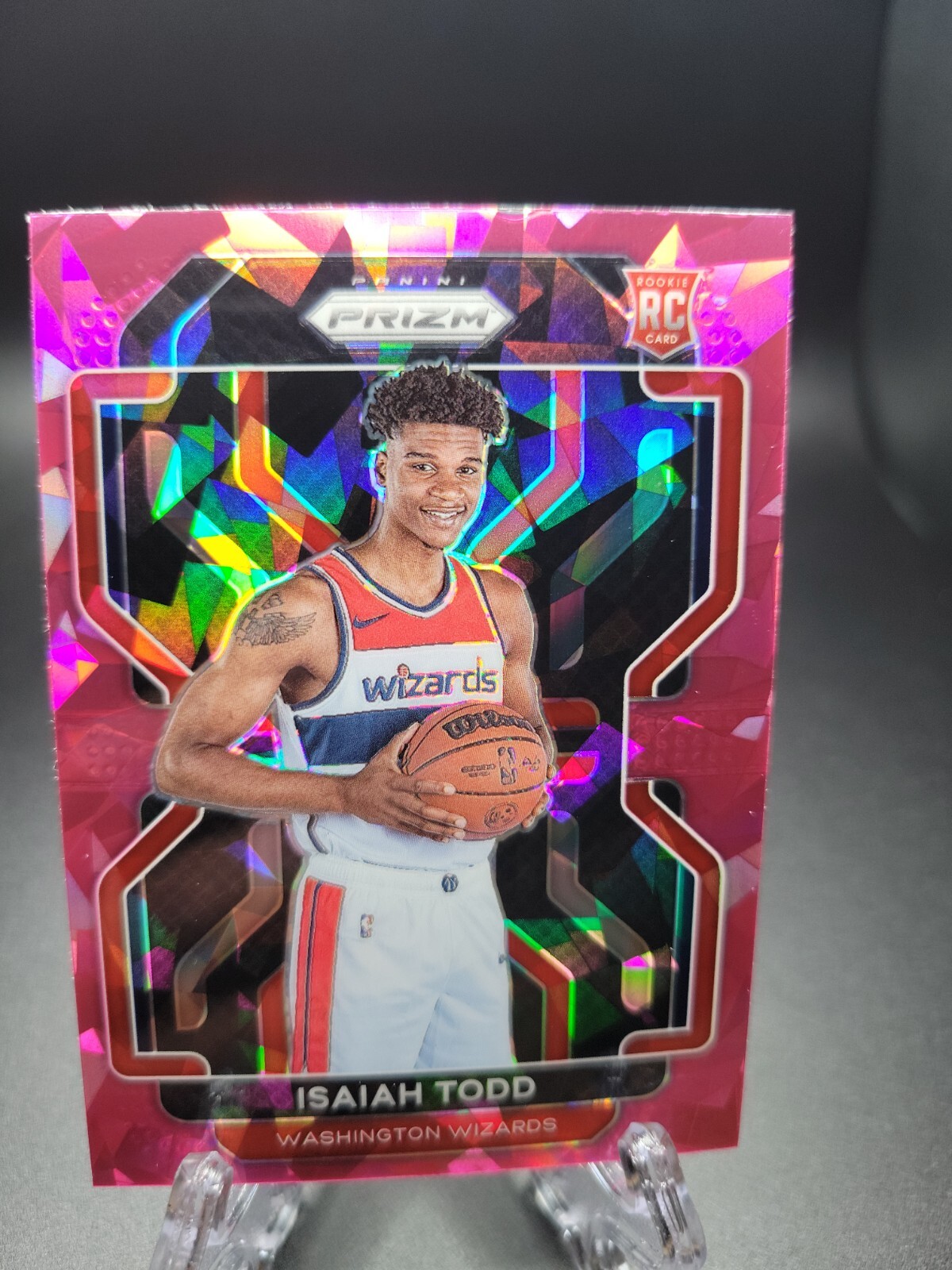 2021-22 Prizm Isaiah Todd Pink Cracked Ice RC #299