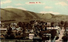 Romney West Virginia Aerial View of Buildings 1911 Vintage Postcard