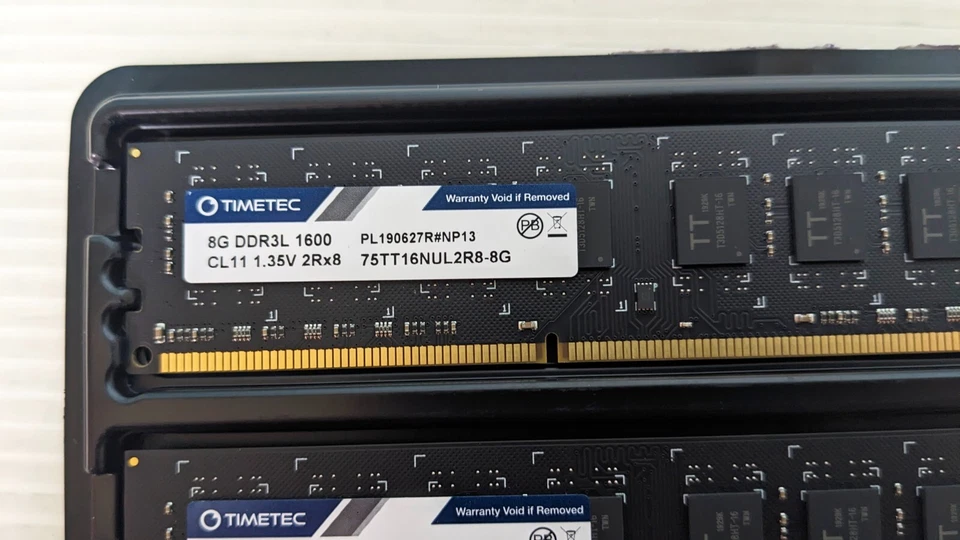 Timetec 16GB Kit(2X8Gb) DDR3L / DDR3 1600Mhz DDR3L-1600 PC3L-12800 Ram Works - Image 3 of 4