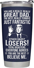 20 Oz Navy Insulated Stainless Steel Tumbler Funny Father  s Day Gift for Dad