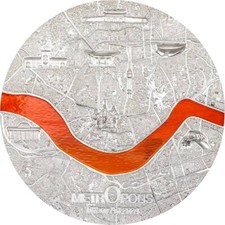 Tiffany Art Metropolis Seoul 2024 $20 3 Oz Silver Proof Coin  Palau  Cit