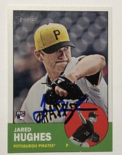 Jared Hughes SIGNED AUTOGRAPH 2012 Topps Heritage Rookie Card Pittsburgh Pirates