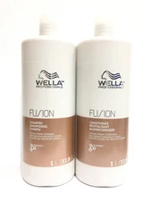 (2 Pack) Wella Fusion Intense Repair Shampoo and Conditioner Duo, 33.8 oz