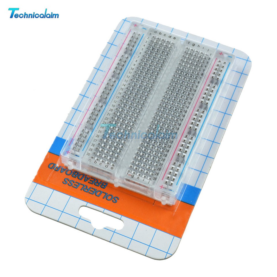Mini Universal Clear Solderless Breadboard 400 Contacts Tie-Points ...