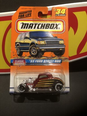 1998 Matchbox Classic Decades 1933 Ford Street Rod Goodyear Tires