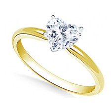 1.05Ct Heart Shape Solitaire Engagement Wedding Promise Ring 925 Sterling Silver