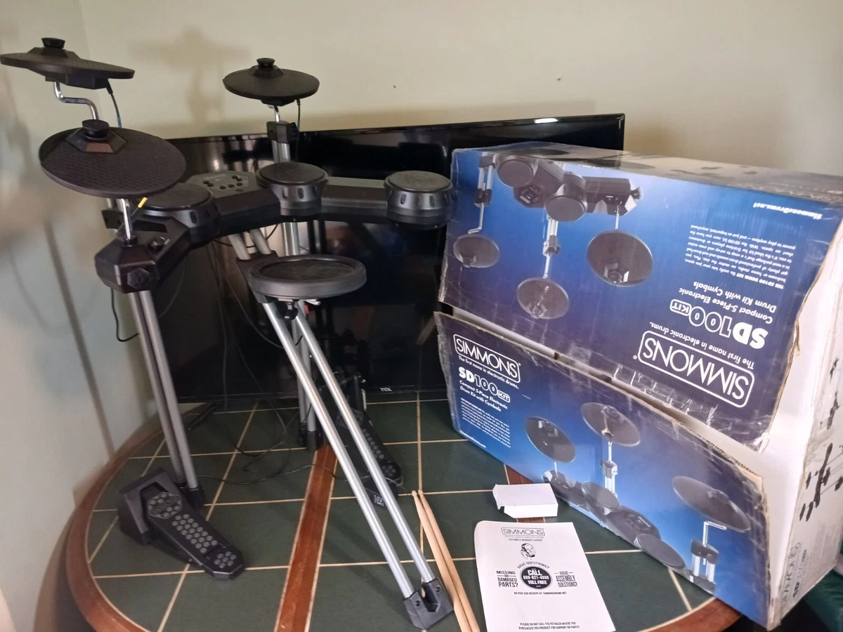 Simmons SD100 Electronic Drum Kit Set w Box Excellent Condition