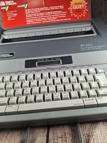 SMITH CORONA SD 660 Electric Memory Typewriter 5A-1 Dictionary Manual TESTED A+ - Picture 3 of 9