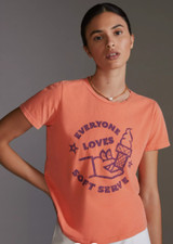 MOTHER Jeans Itty Bitty Soft Serve Graphic Tee size XL Preowned