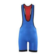 Matman Reversible Wrestling Singlet Men's Boys Low Cut T-Back Blue Red Made USA