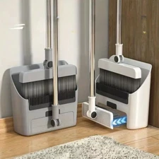 1set, Broom Dustpan Floor Brush Set, Long Handle Sweeping Broom, Floor Scrub 