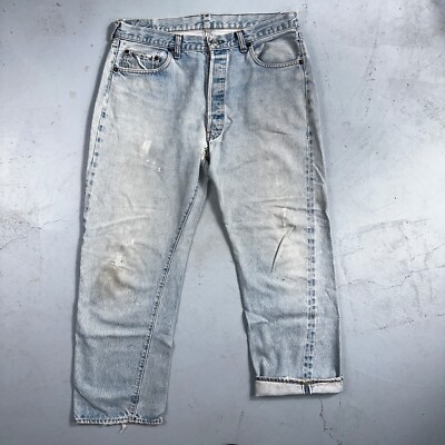 Levis 501 Vintage 80s Redline Selvedge USA XX Jeans Light Wash
