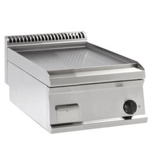 Elektro-Grillplatte Glatt Hartverchromt Matt Geb&uuml;rstet 1 Heizzone Tischger&auml;t