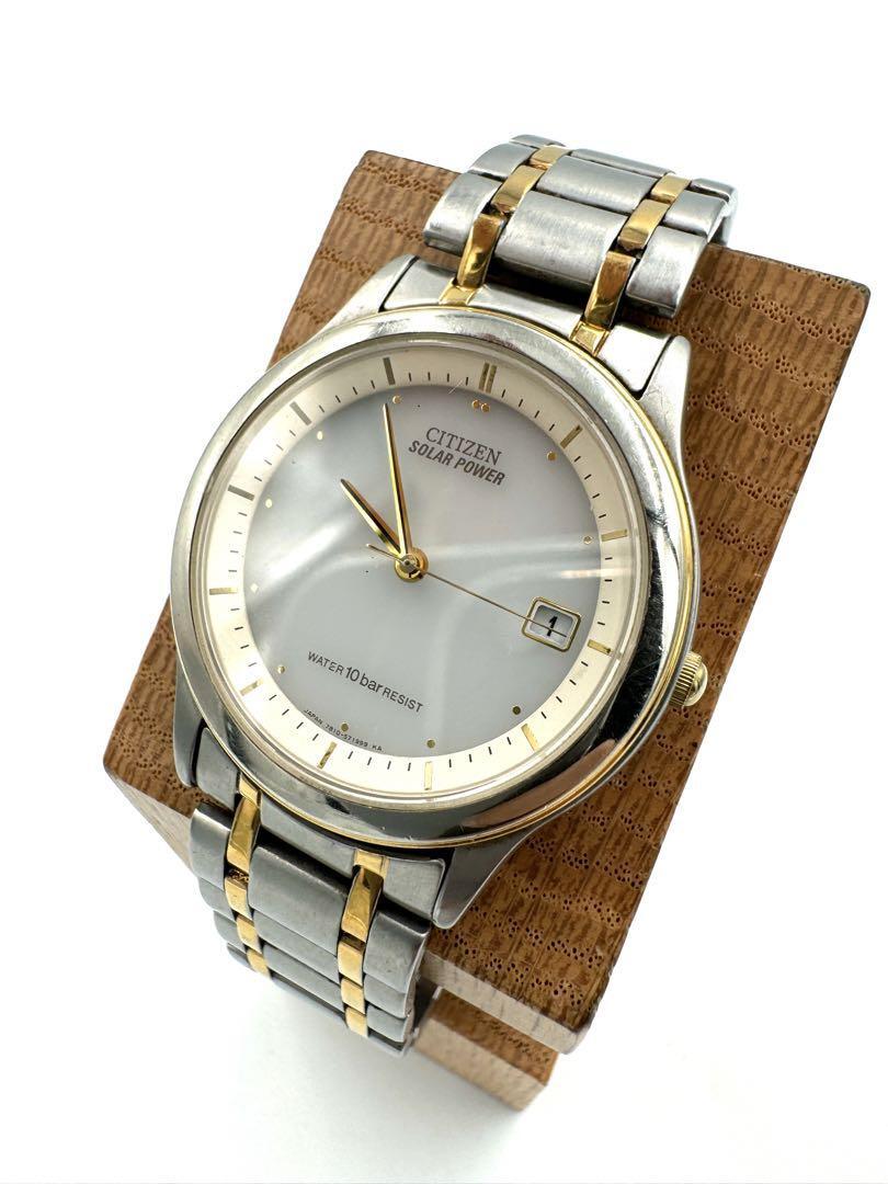 CITIZEN 7810-571843 Solar Power Quartz Watch White Gold | eBay