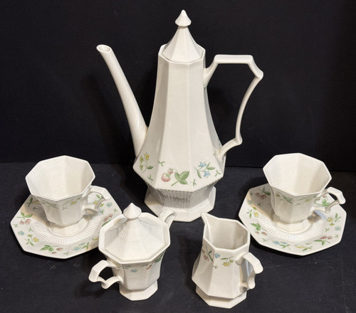 Vintage Independence Ironstone Old Orchard Tea Serving Set 9 Pieces Japan