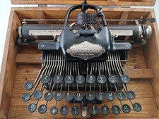 c.1893 No.5 Blickensderfer Typewriter Stamford CT w/ Original Oak Case thumbnail