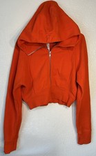 Lululemon Scuba Full Zip Size 12 Cropped Hoodie Solar Orange Long Sleeve Fleece