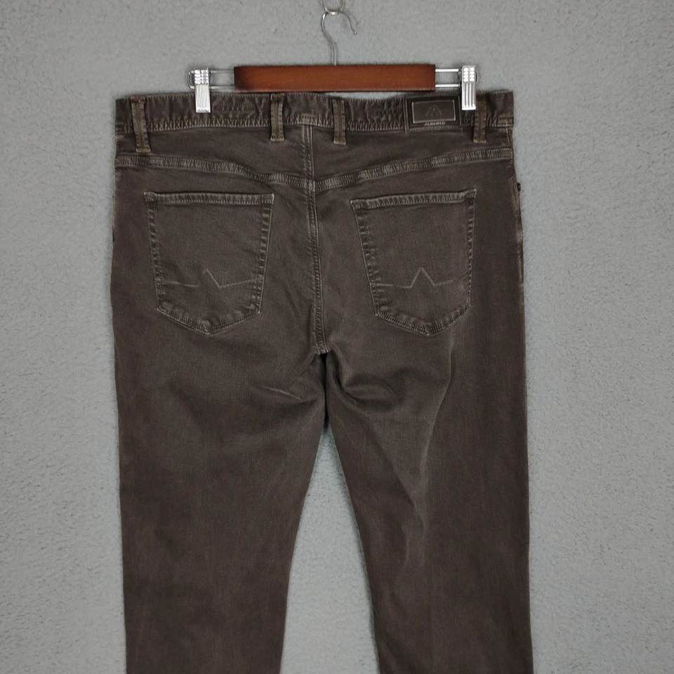 Pantalones de mezclilla Alberto para hombre 36x32 gris pipa DS doble FX ajuste regular lujo T400 elásticos Foto 4 de 4