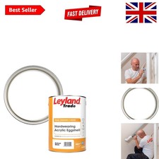 Leyland Trade Acrylic Eggshell Paint - Brilliant White 5L for Interior Elegance