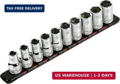 ARES 70342-1/2-Inch Drive Aluminum Socket Organizer - Store up to 10 Sockets and