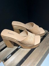 Faith Platform Sandals – Faux Pony Hair, Size UK 7