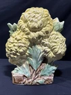 Vintage McCoy Pottery Flower Form Vase Yellow Chrysanthemum Mums 8”