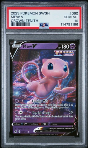 Mew V 060/159 Crown Zenith PSA 10 Gem Mint Ultra Rare