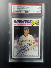 Topps 2026 Heritage Real One Autographs Jacob Misiorowski ROA-JM Auto PSA 9 RC