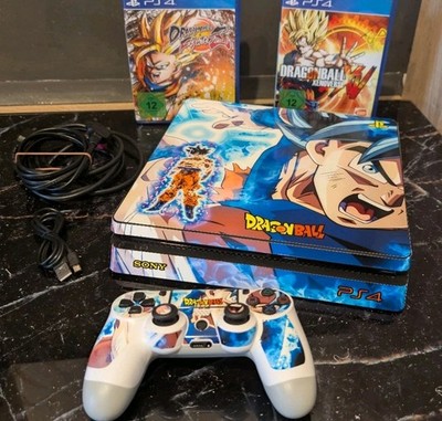 Sony PS4 Slim 500GB Dragon Ball Skin +2 Controller + 2 Spiele FighterZ & Xenover