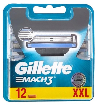 Gillette Mach3 12er Klingen Turbo 3D Rasierklingen in OVP bzw. im Blister