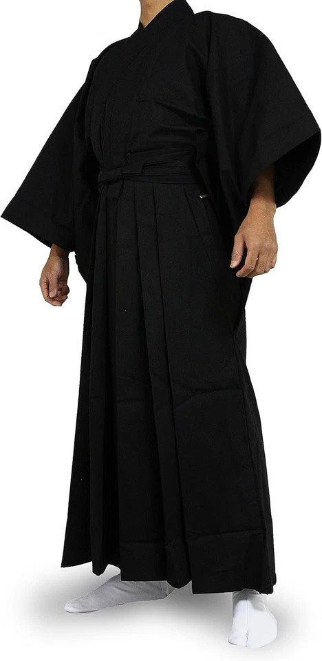 Traditional Loose Fit Japanese Hakama Skirt - Perfect for Halloween Costumes - Image 4 of 4