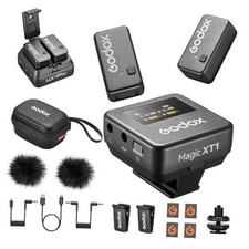 Magic XT1 Wireless Lavalier Microphone, Microphone for Camera 2 TX  1 RX