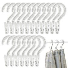 18 Heavy-Duty Clothes pegs with Hooks, Heavy-Duty Laundry Clips, Multi-Purpos...