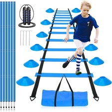 Fußball Trainingsset Agility Leiter Kegel Springseil Widerstandstraining