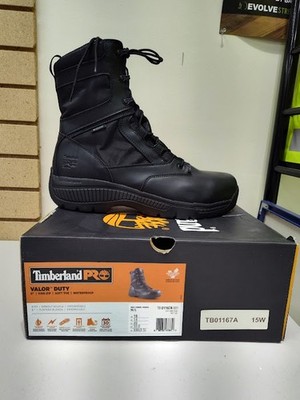 Timberland Pro Valor Duty 6'' Side-Zip Soft Toe Waterproof Boot Men's Size 15W